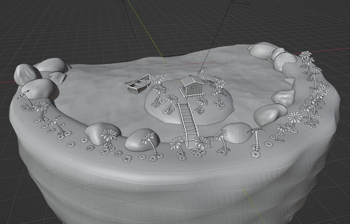 Treasure Island Scenery Low-poly 3D model_5