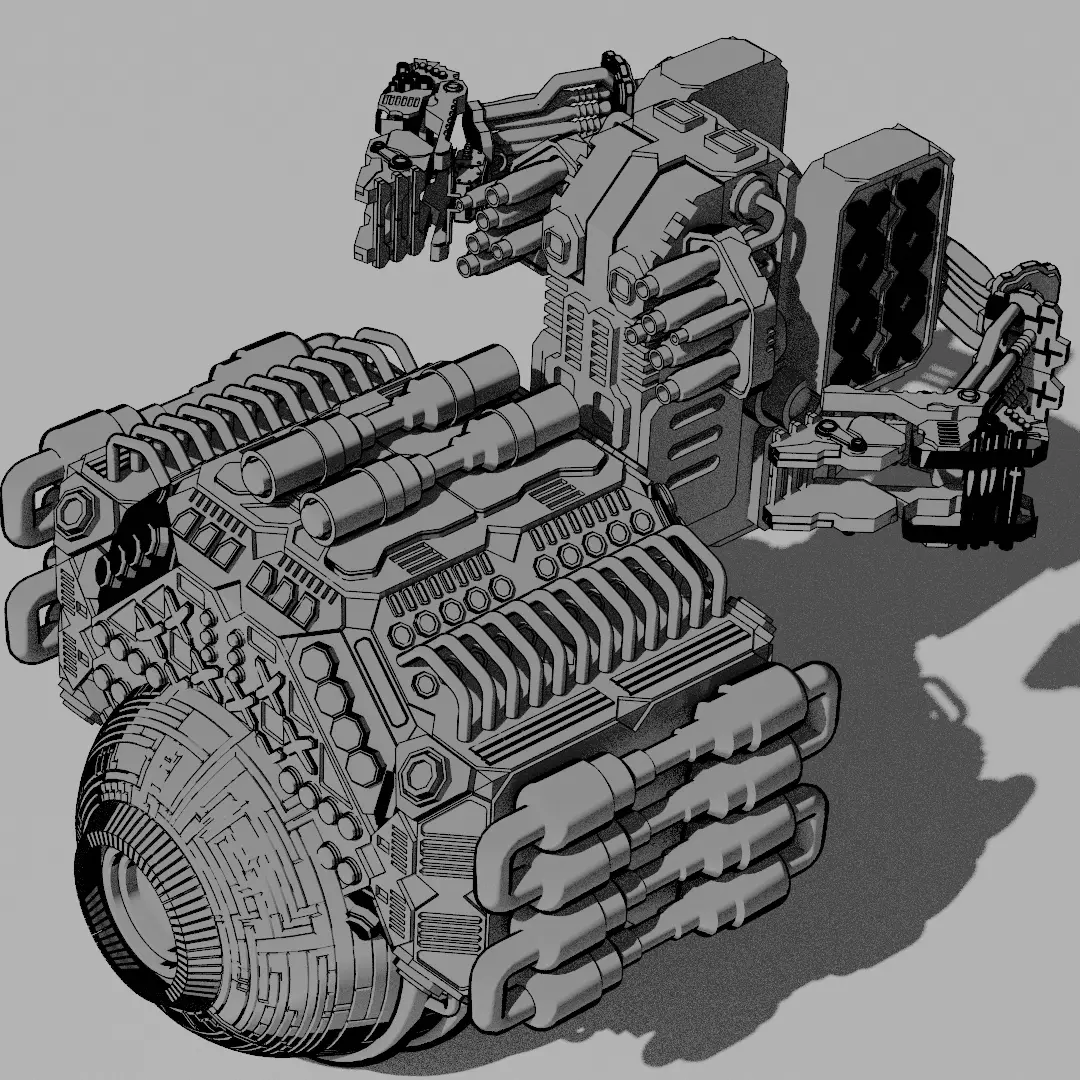 Hardsurface Pack Volumen 1 Prossian Planet Style 3D model