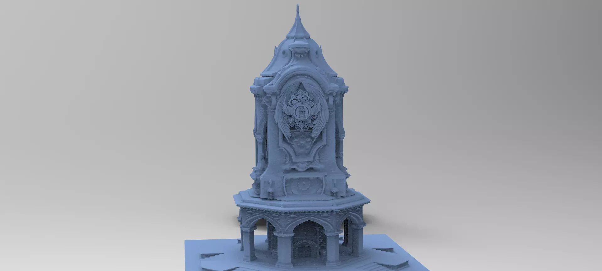 Steampunk Medieval Tower Halloween 5 3D model