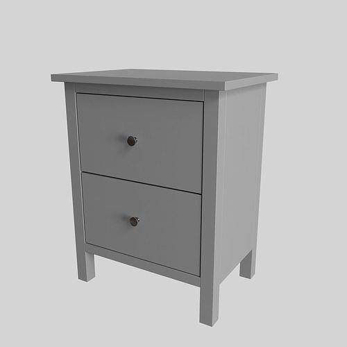 Wooden Nightstand 3D model