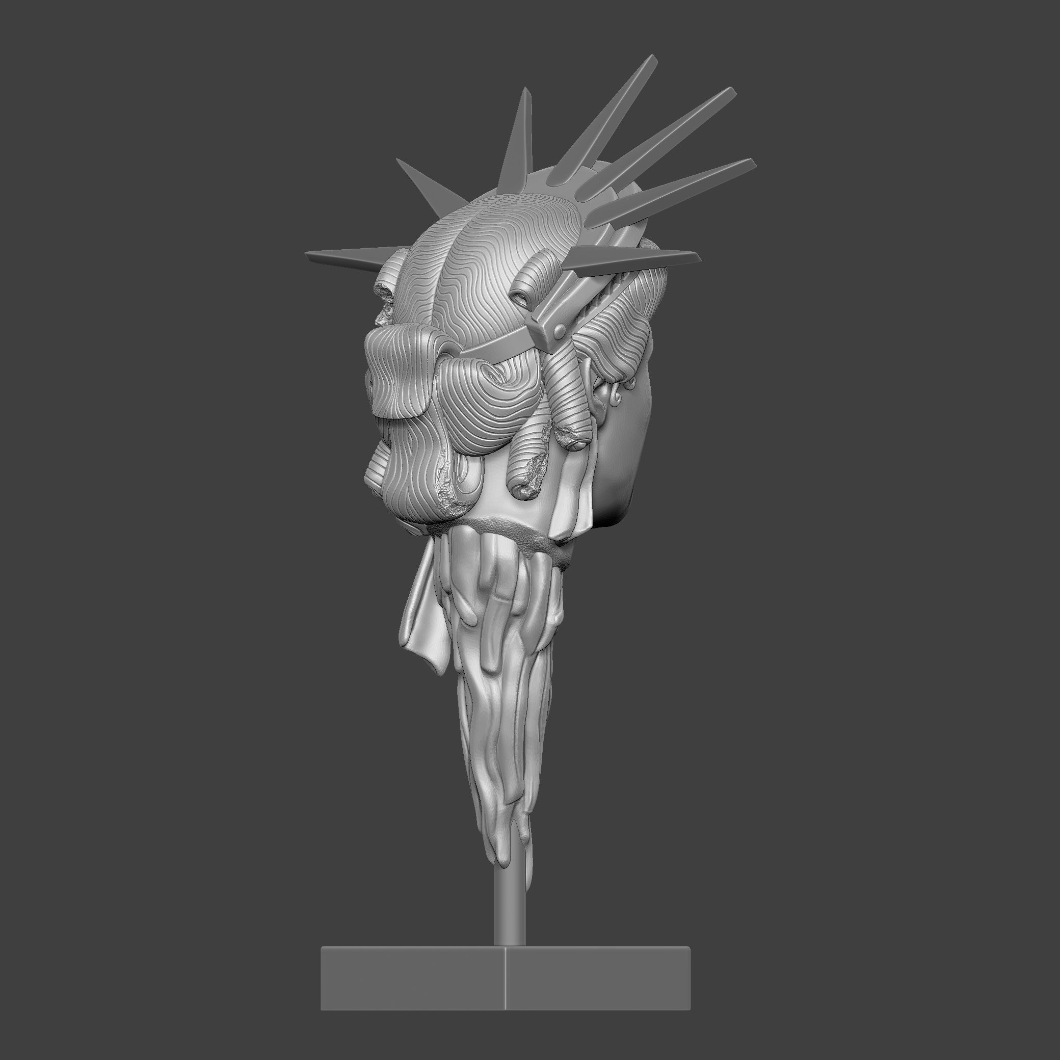 The Head of Liberty v2 3D print model_6