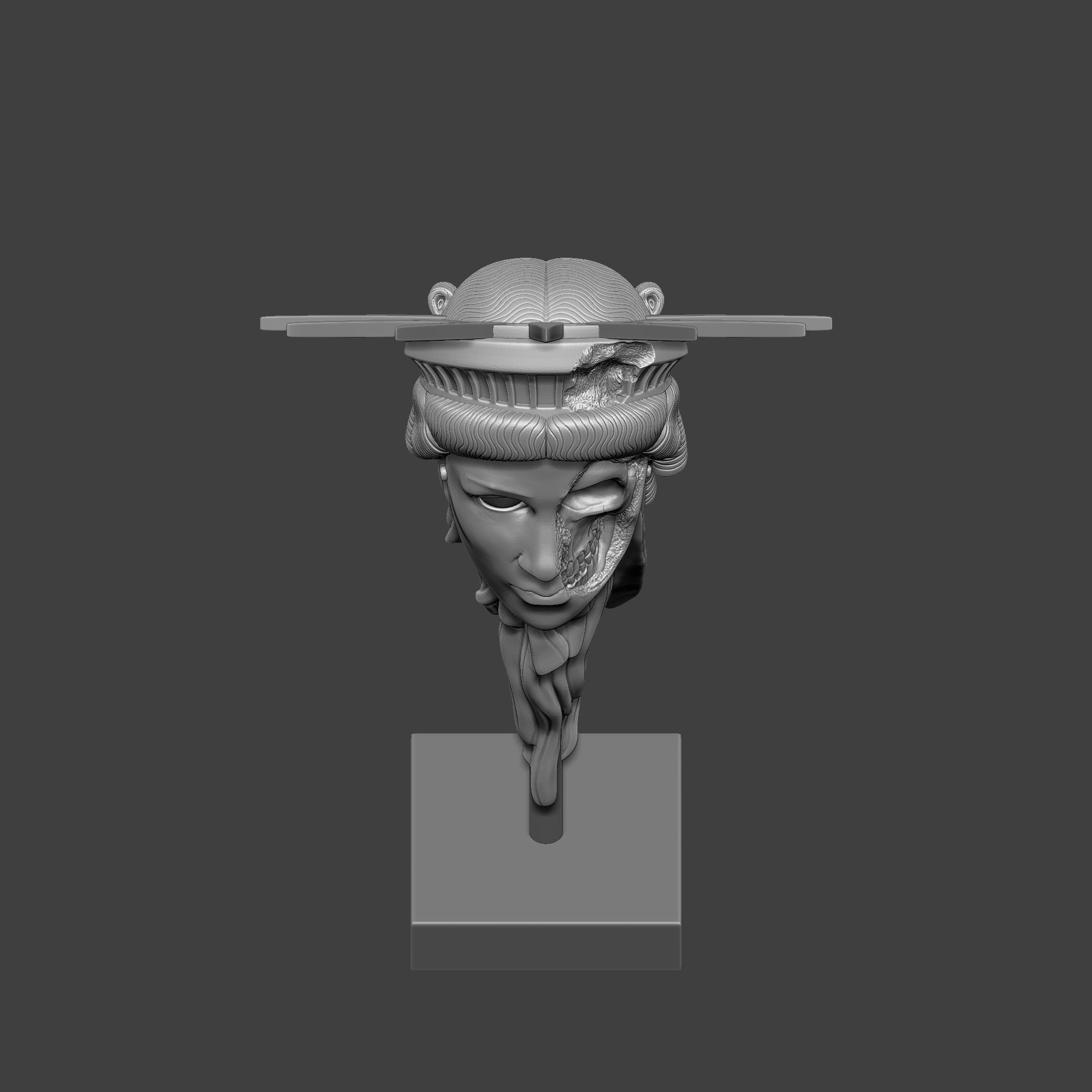 The Head of Liberty v2 3D print model_13