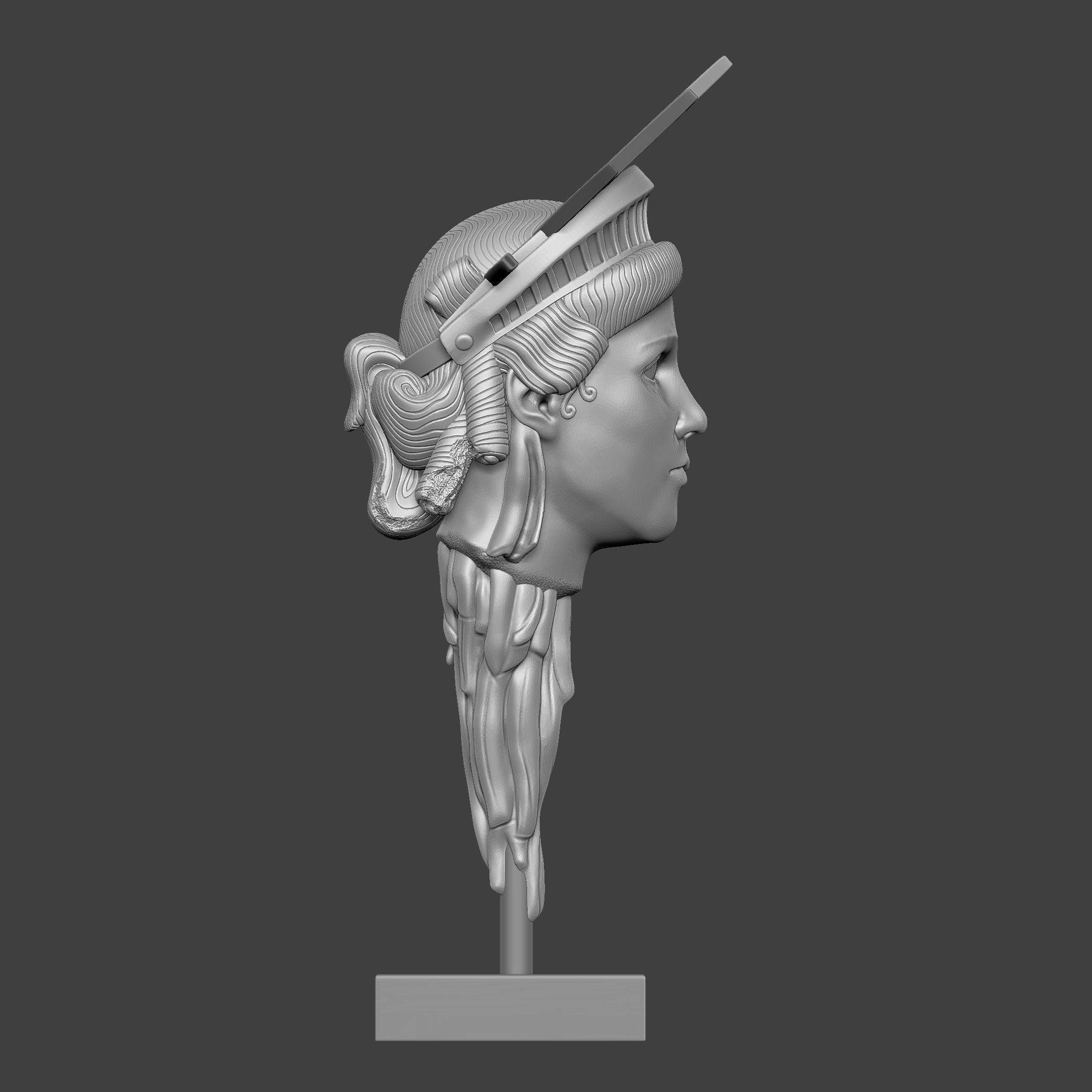 The Head of Liberty v2 3D print model_5
