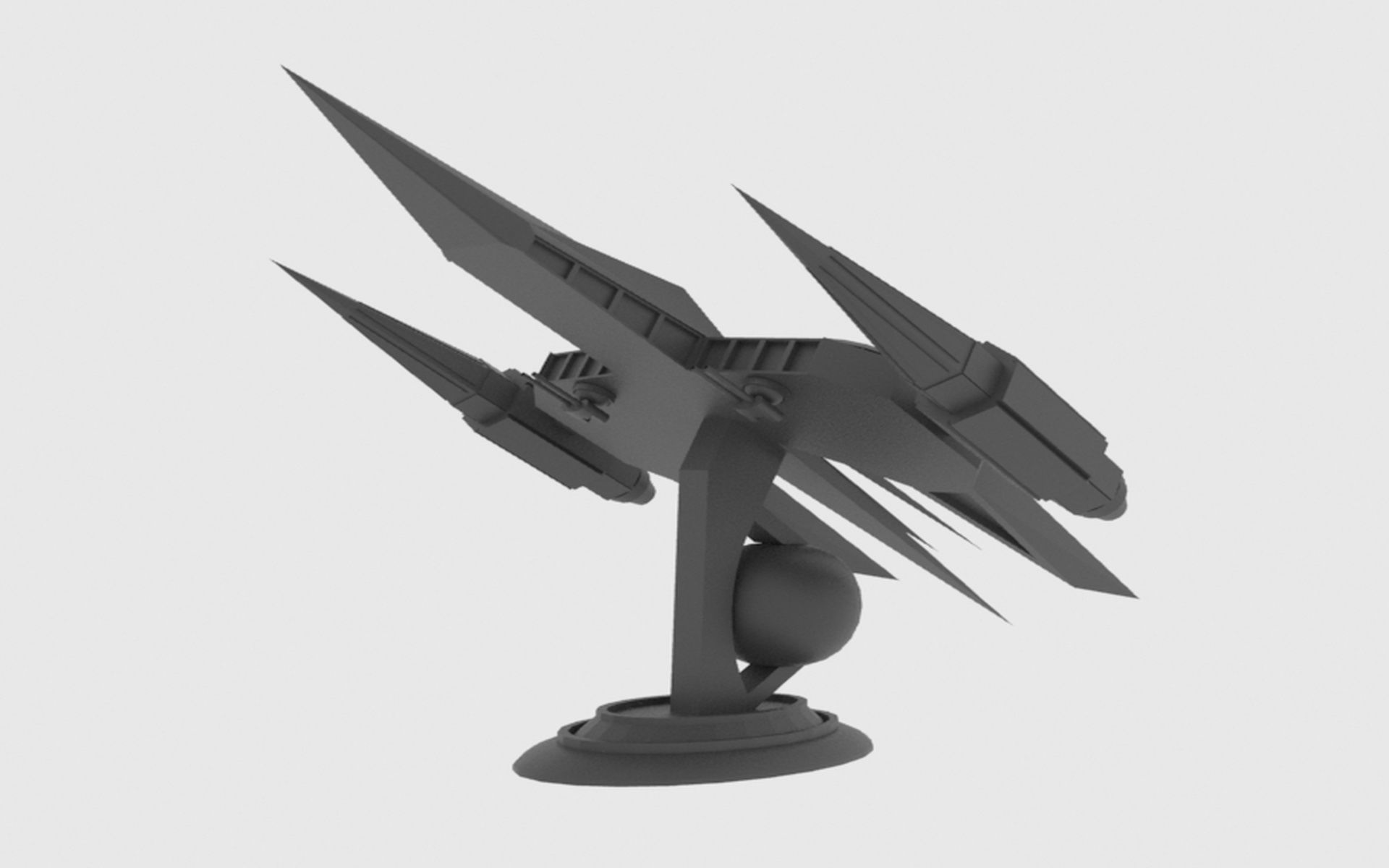 Zenit-A Spaceship Low-poly 3D model_13