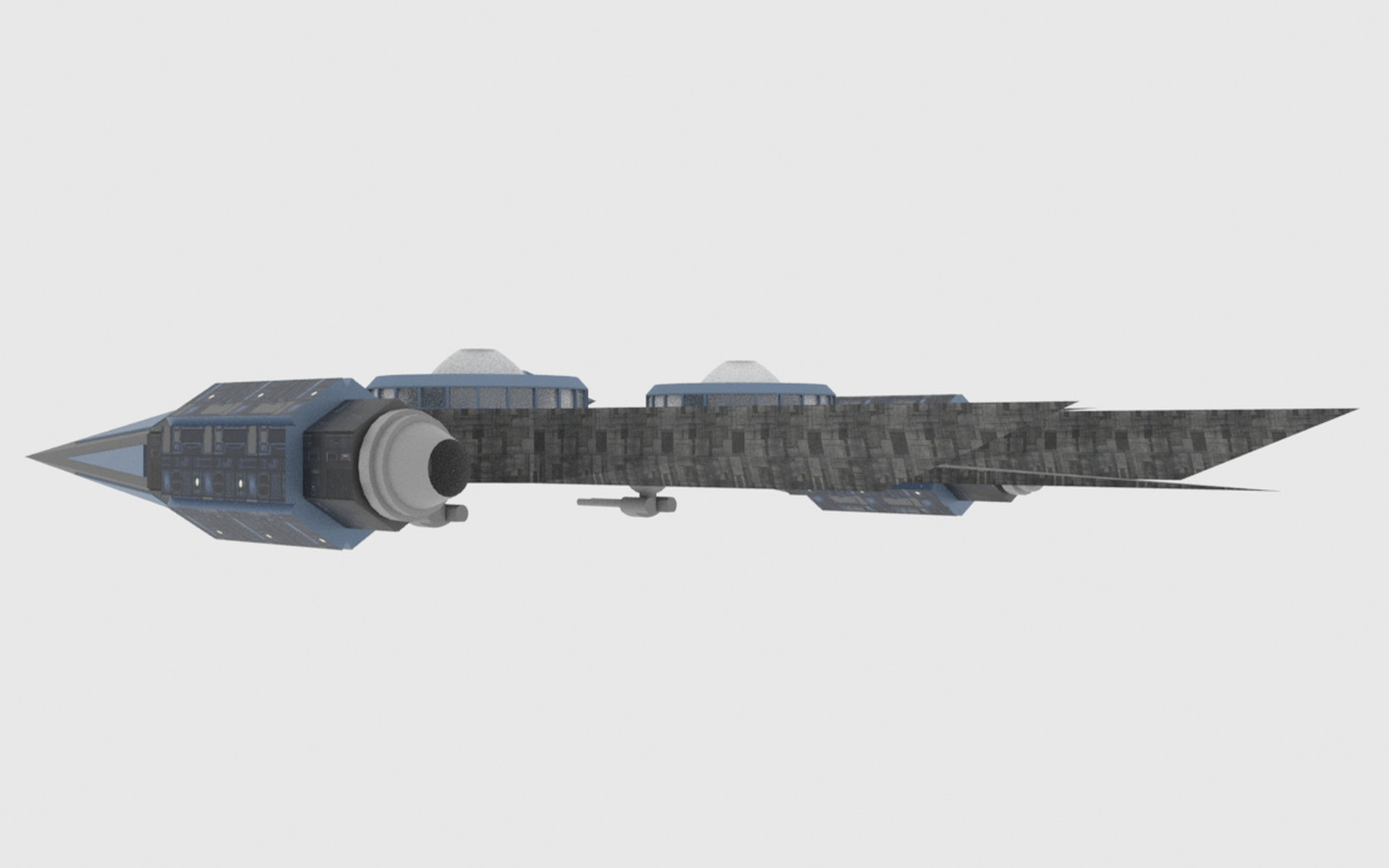 Zenit-A Spaceship Low-poly 3D model_4