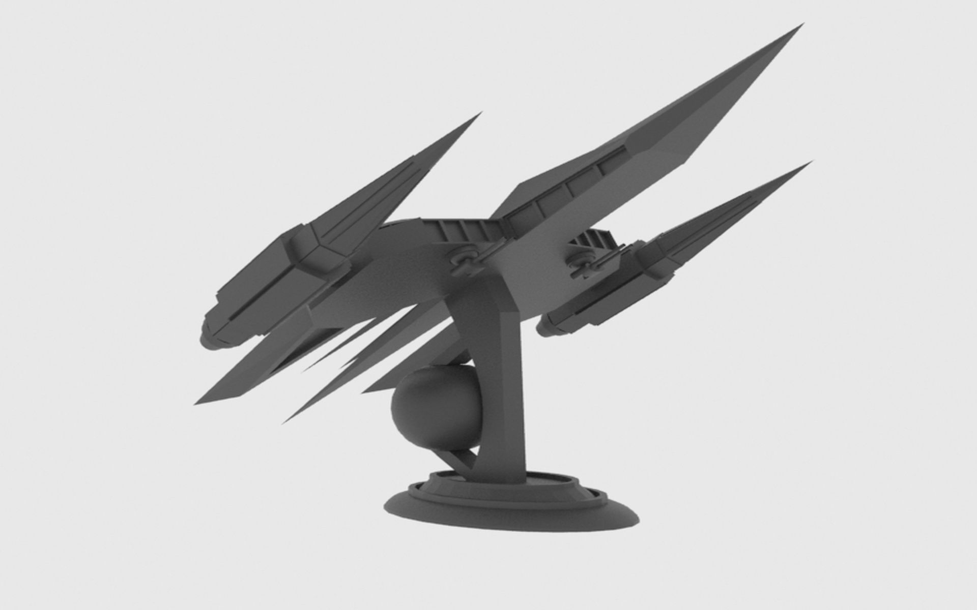 Zenit-A Spaceship Low-poly 3D model_21