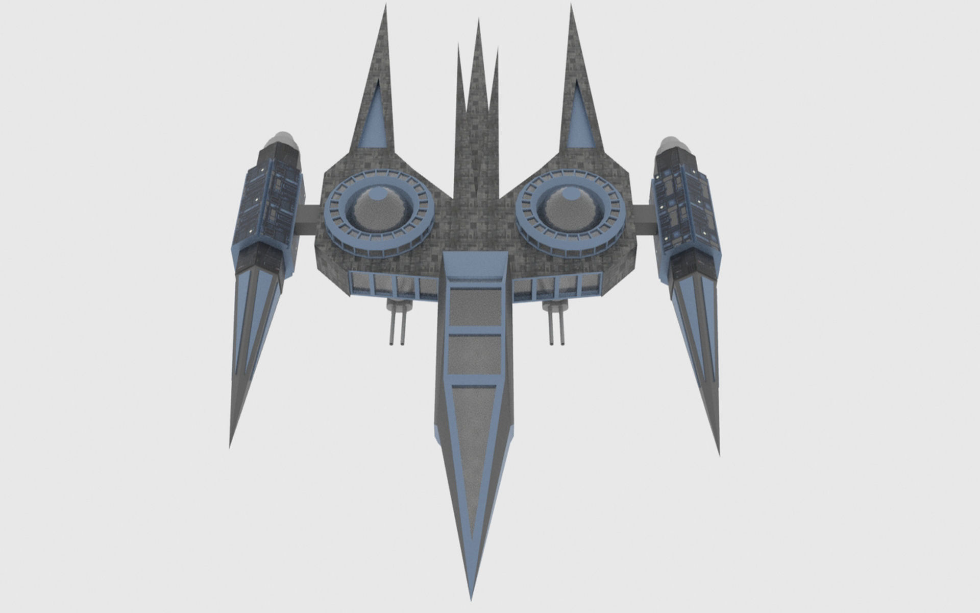 Zenit-A Spaceship Low-poly 3D model_6