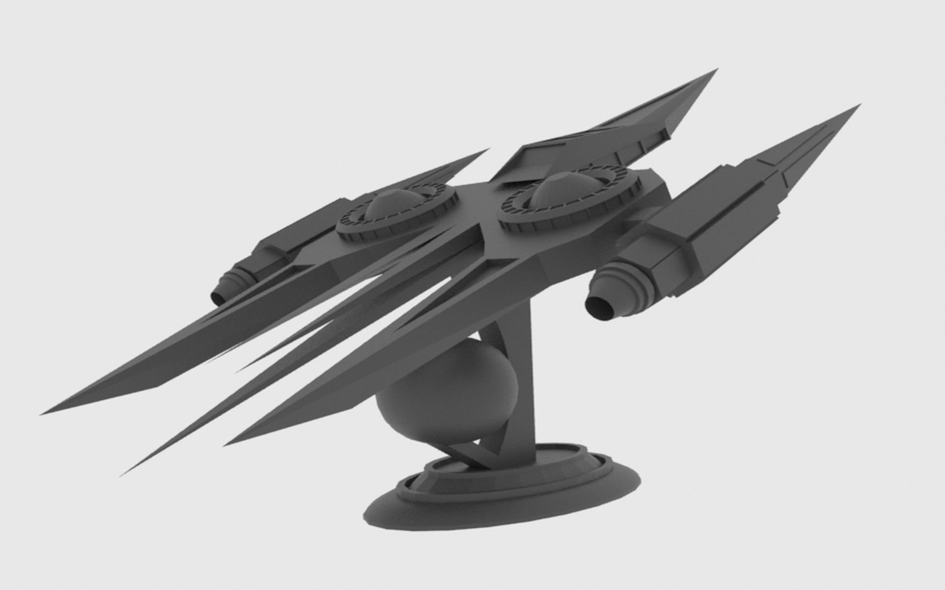 Zenit-A Spaceship Low-poly 3D model_16
