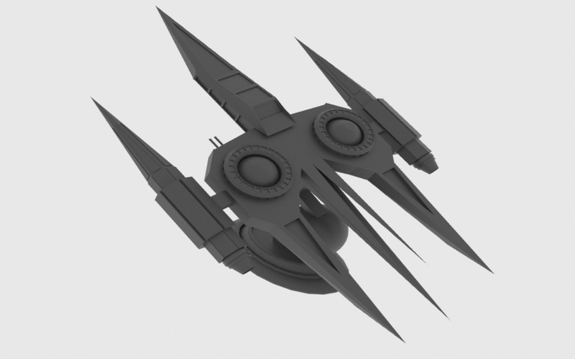 Zenit-A Spaceship Low-poly 3D model_15