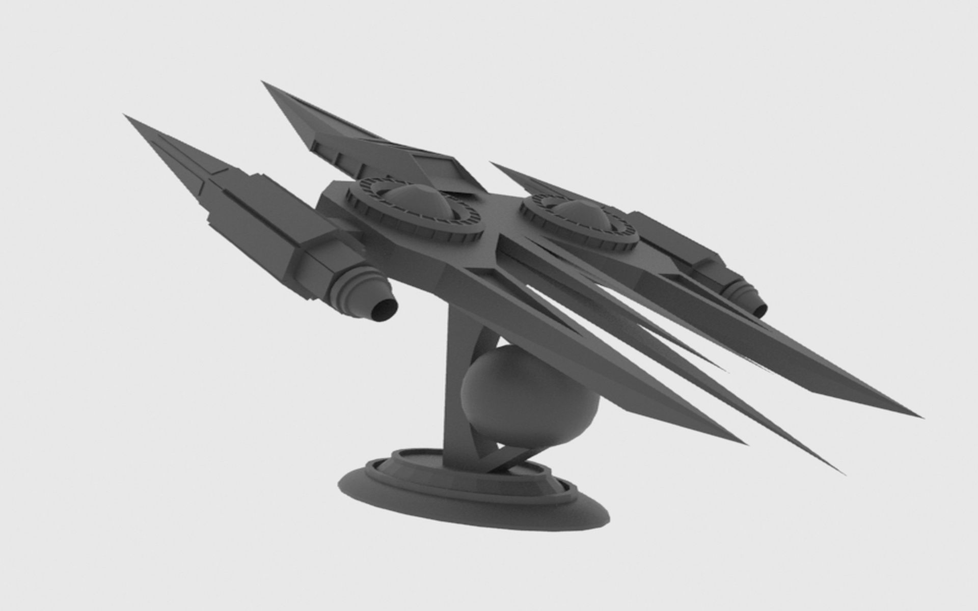 Zenit-A Spaceship Low-poly 3D model_19
