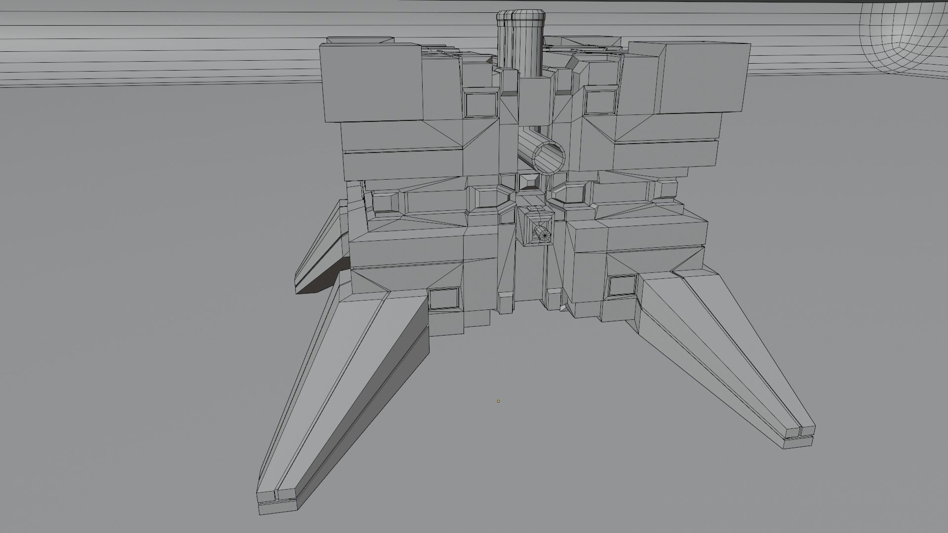 Sci-Fi Cannons 2-Pack Low-poly 3D model_9