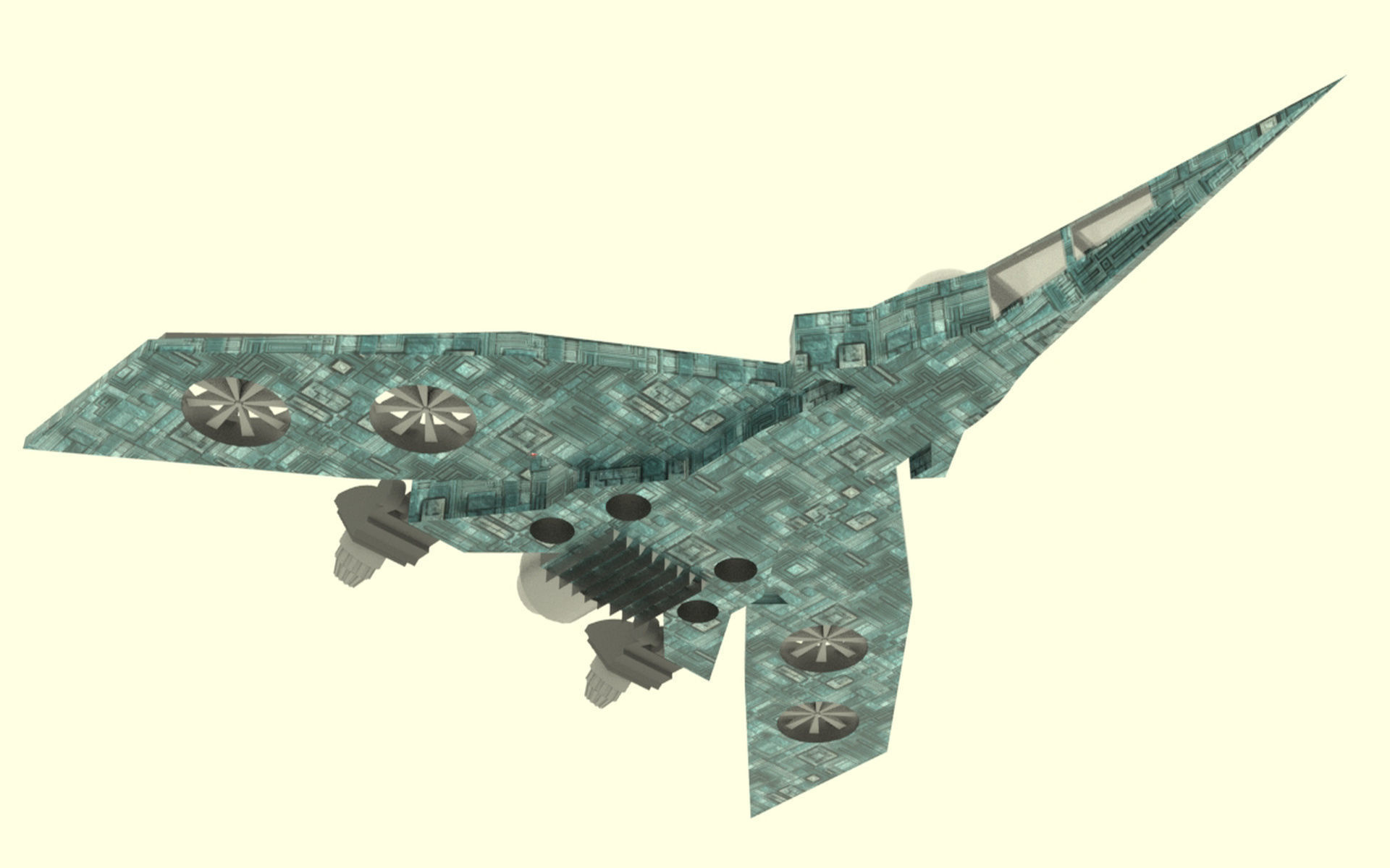 Zenit-TU Spaceship  Low-poly 3D model_3