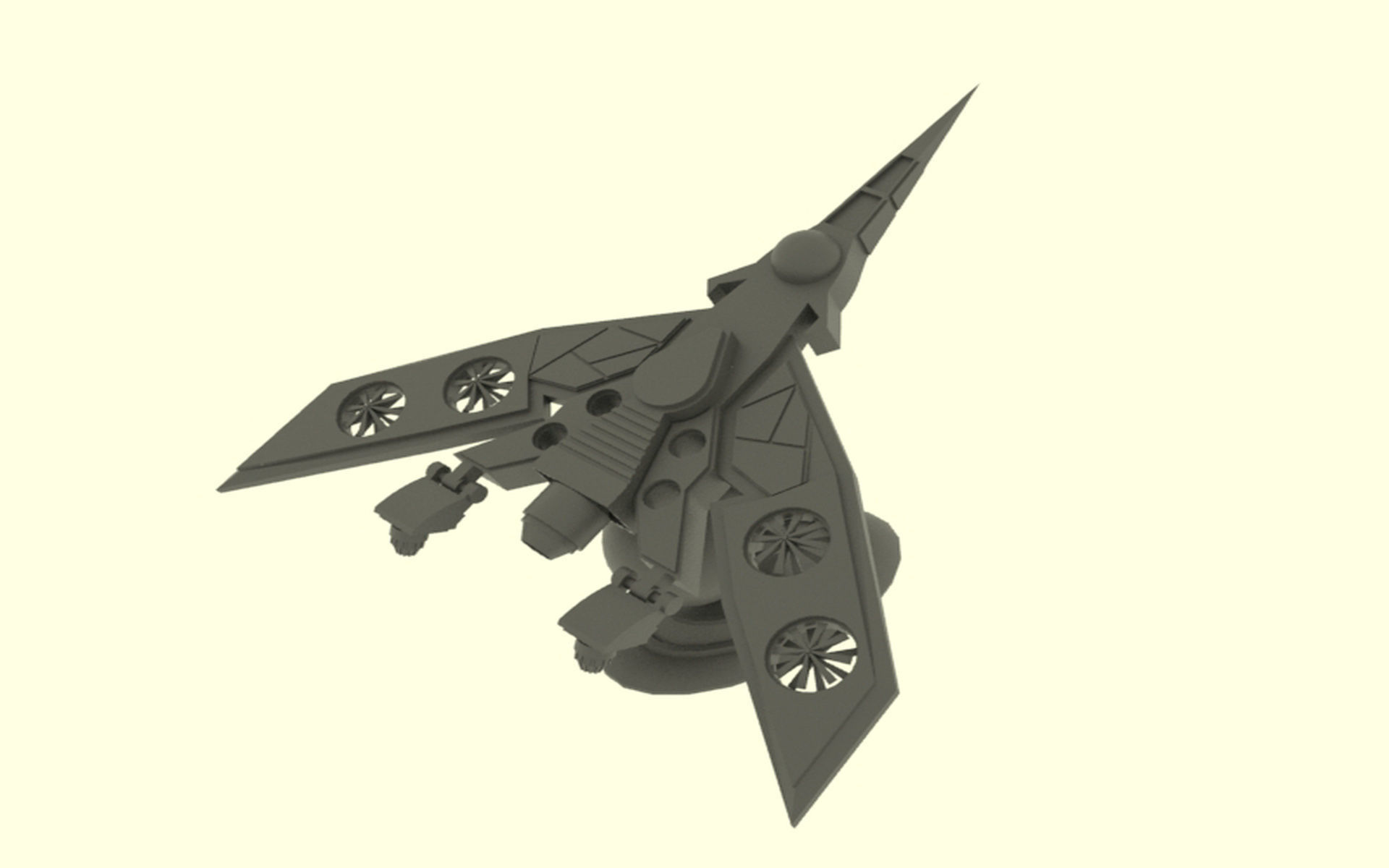 Zenit-TU Spaceship  Low-poly 3D model_9