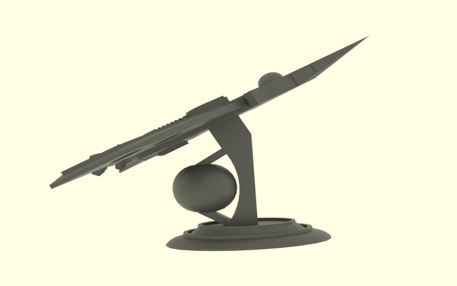 Zenit-TU Spaceship  Low-poly 3D model_14