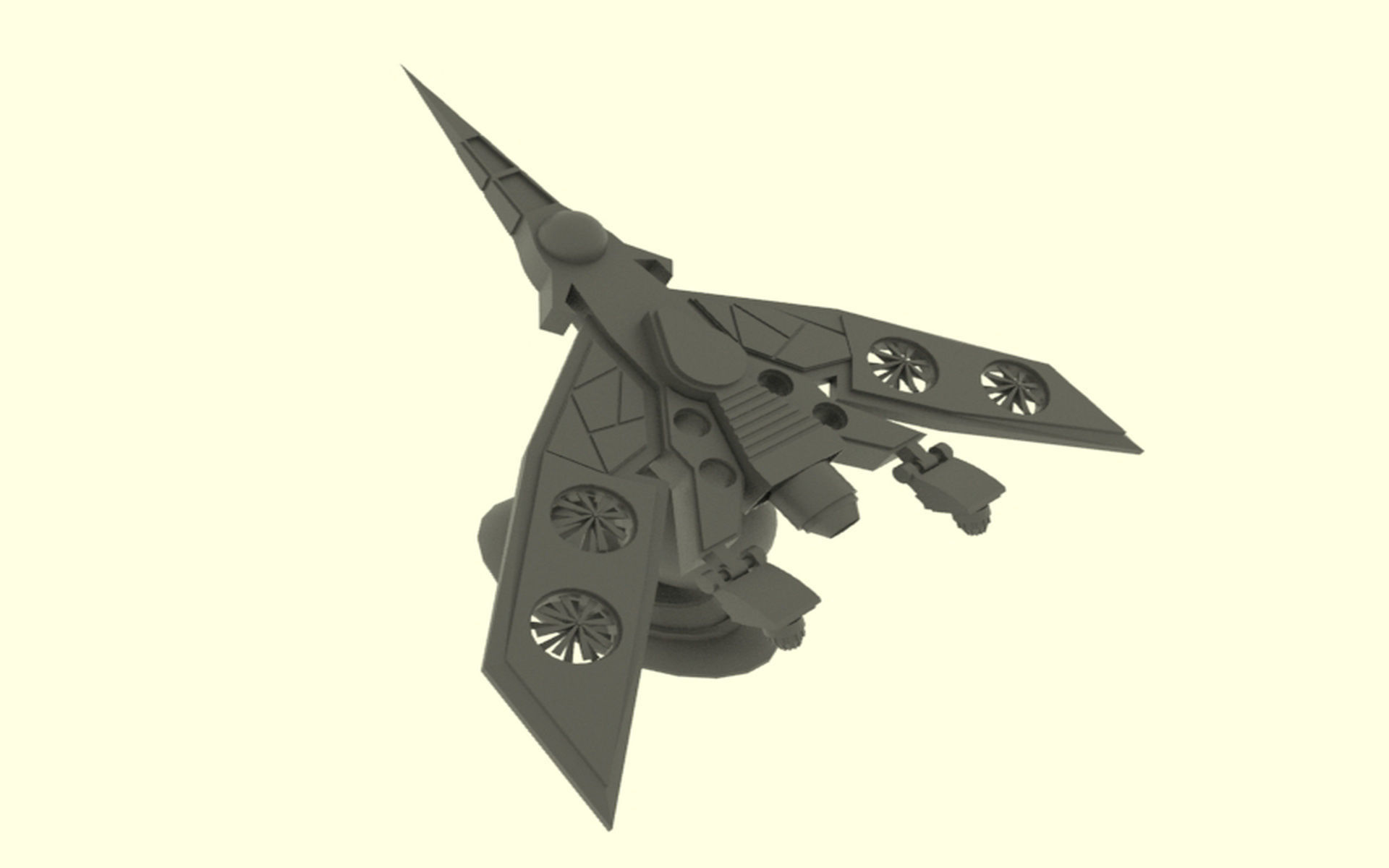 Zenit-TU Spaceship  Low-poly 3D model_8
