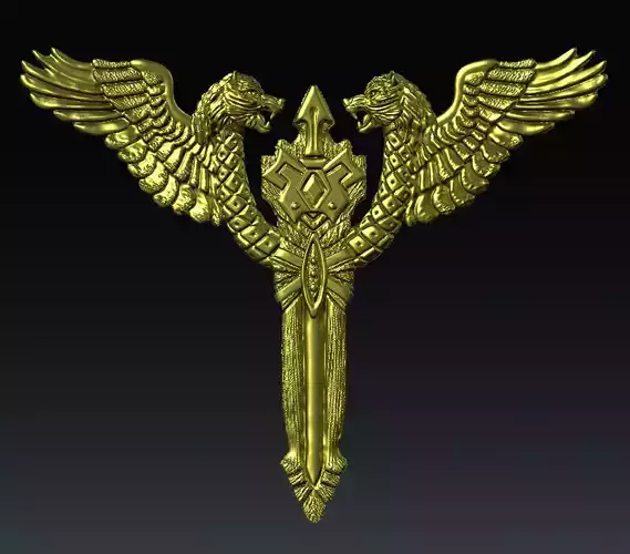 Double Headed Wolf Necklace 