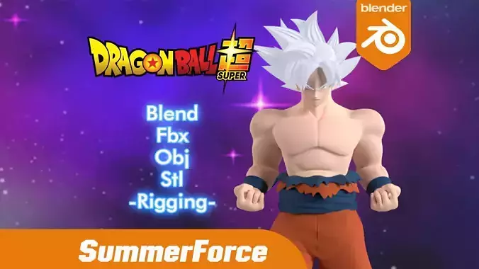 Goku Ultra Instinct - Dragonball Super 3D model