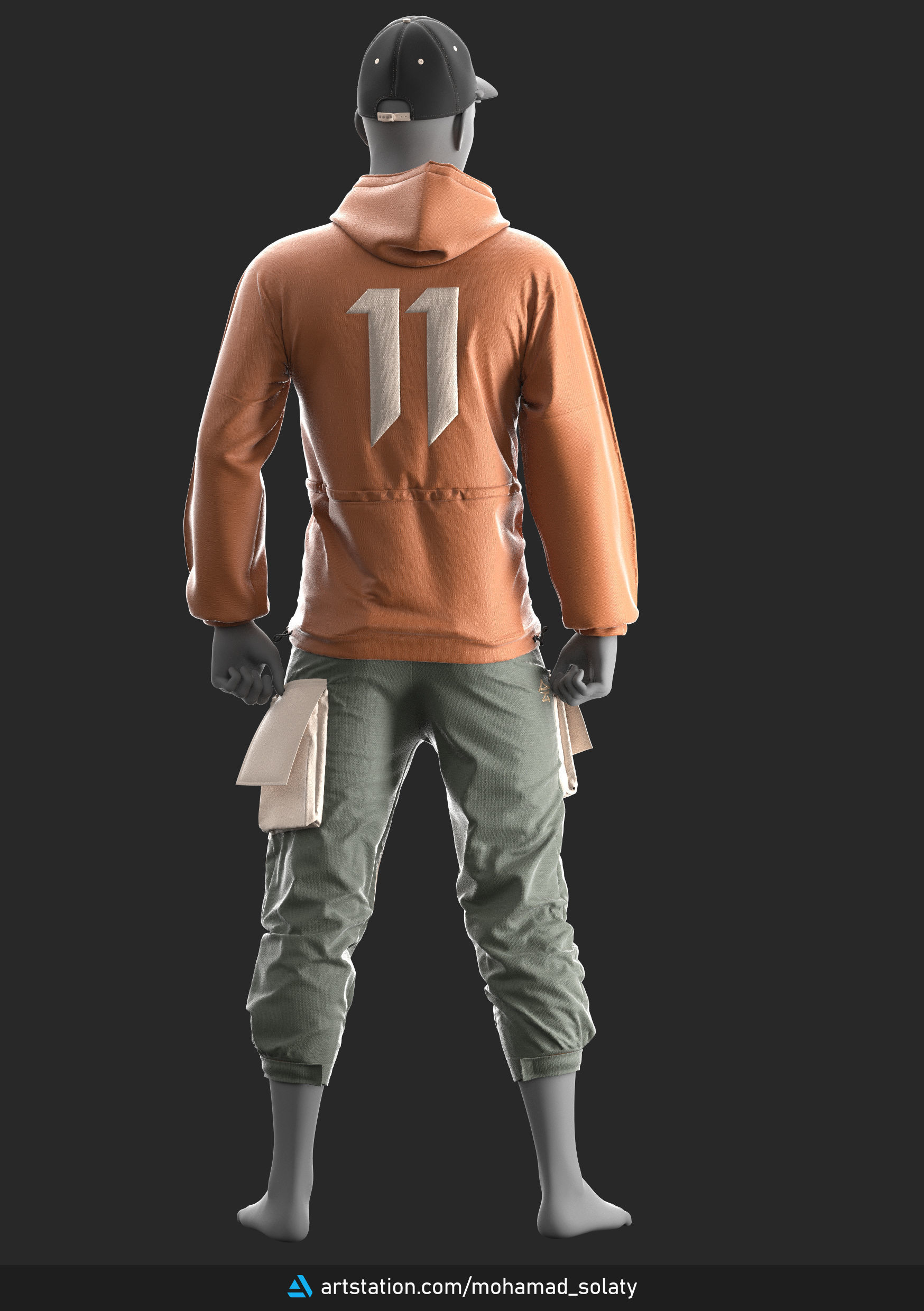 Mens Outfit 4 - Marvelous Designer with Video Process 3D model_4