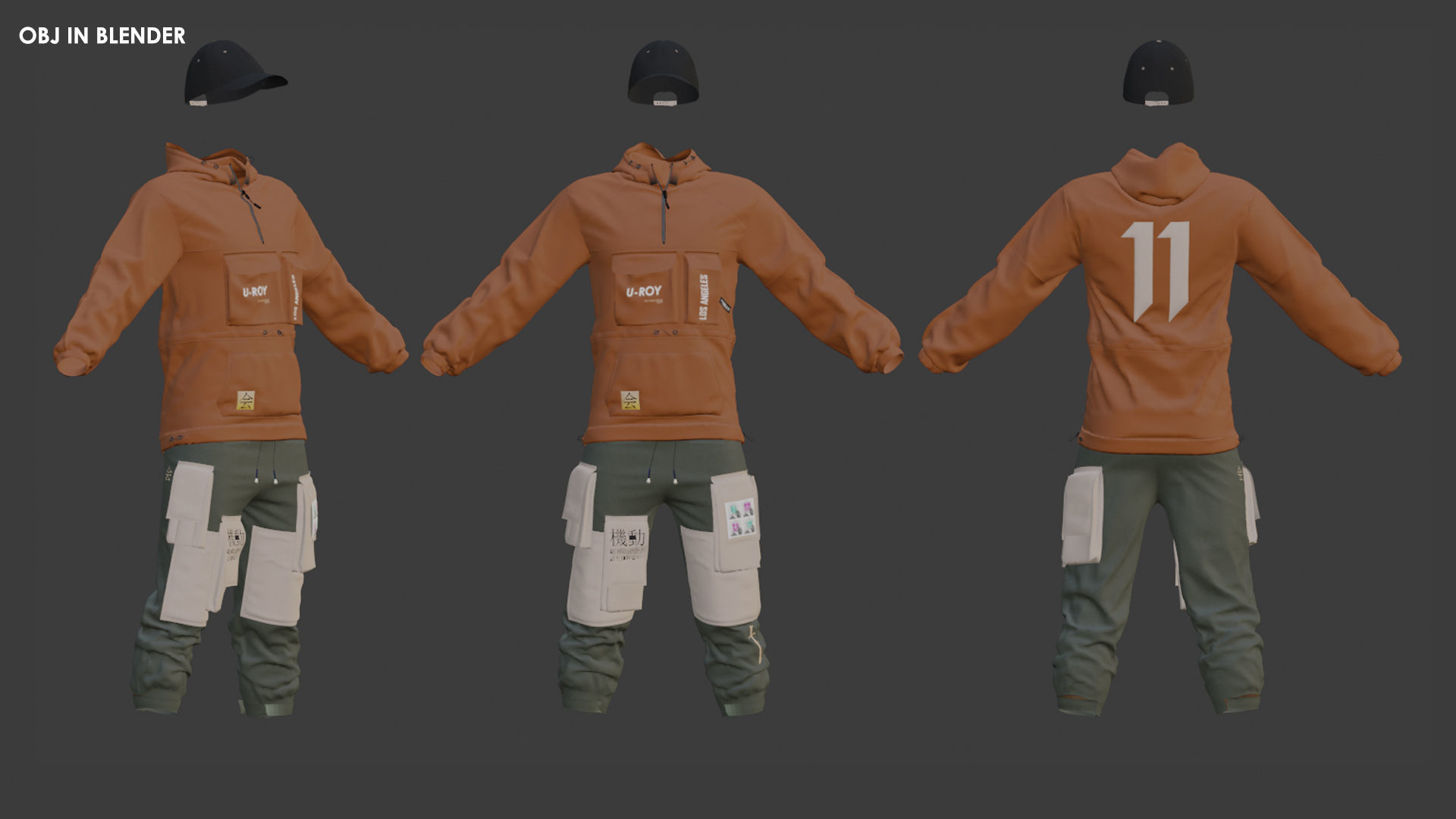 Mens Outfit 4 - Marvelous Designer with Video Process 3D model_9