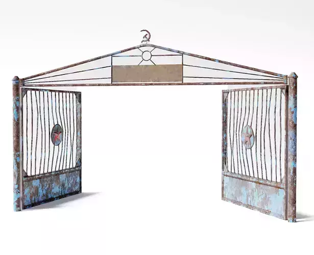 PBR pack of 2color old metal damaged military gates