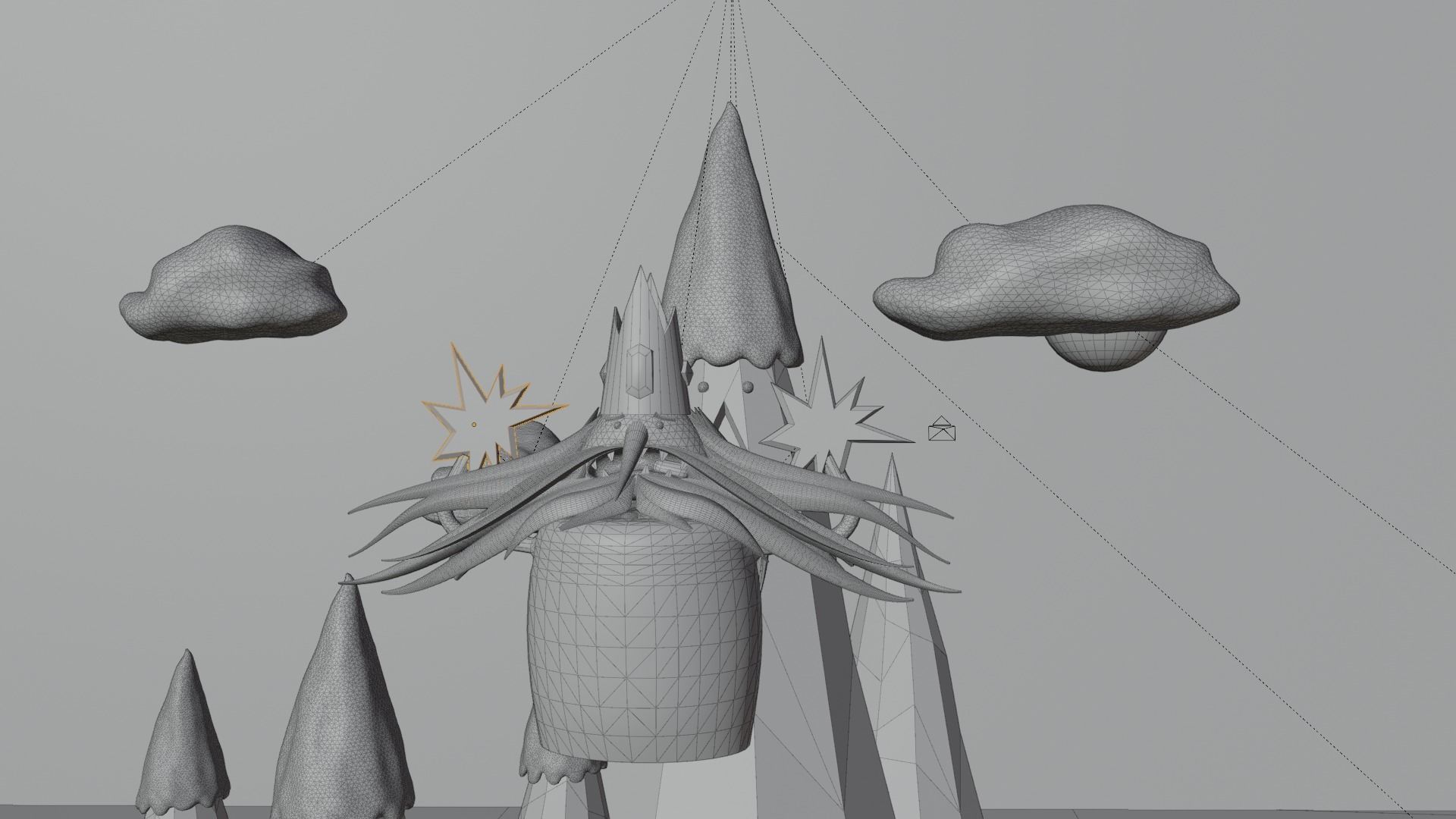 Ice kingdom and Ice king Low-poly 3D model_9