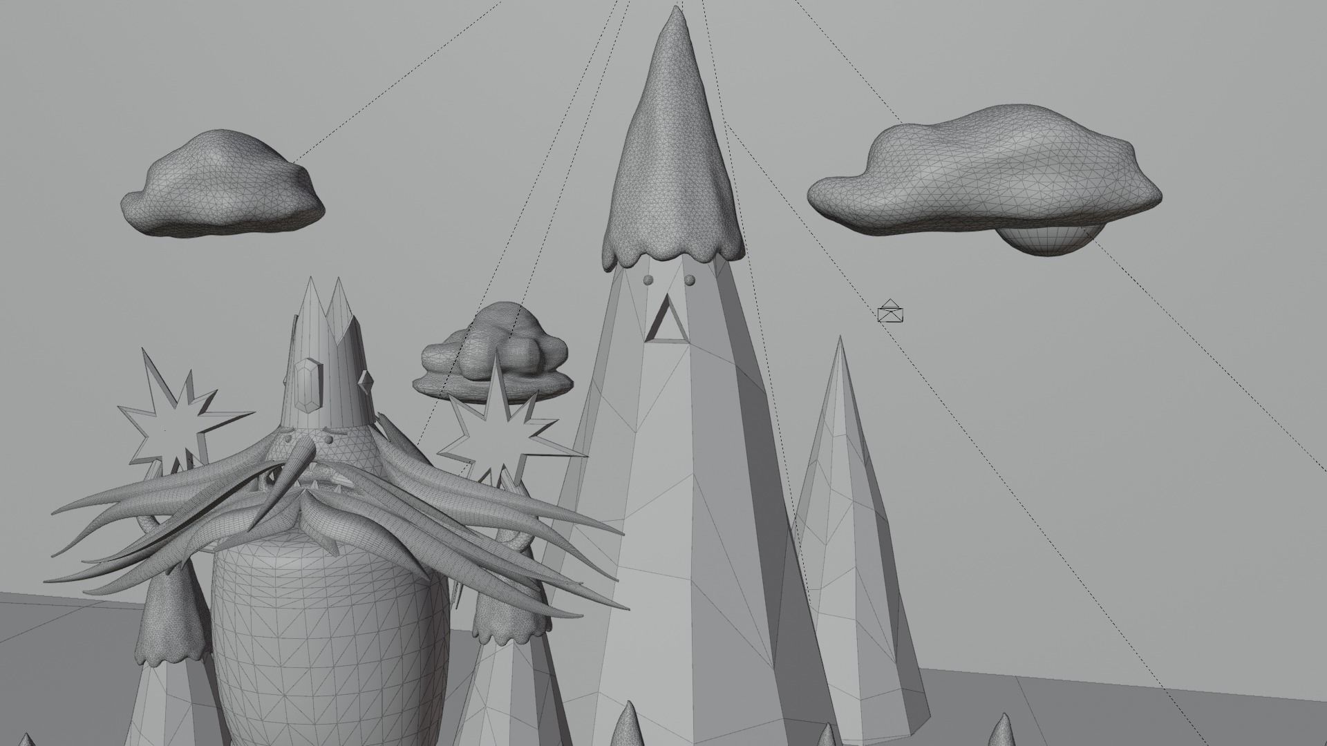 Ice kingdom and Ice king Low-poly 3D model_13