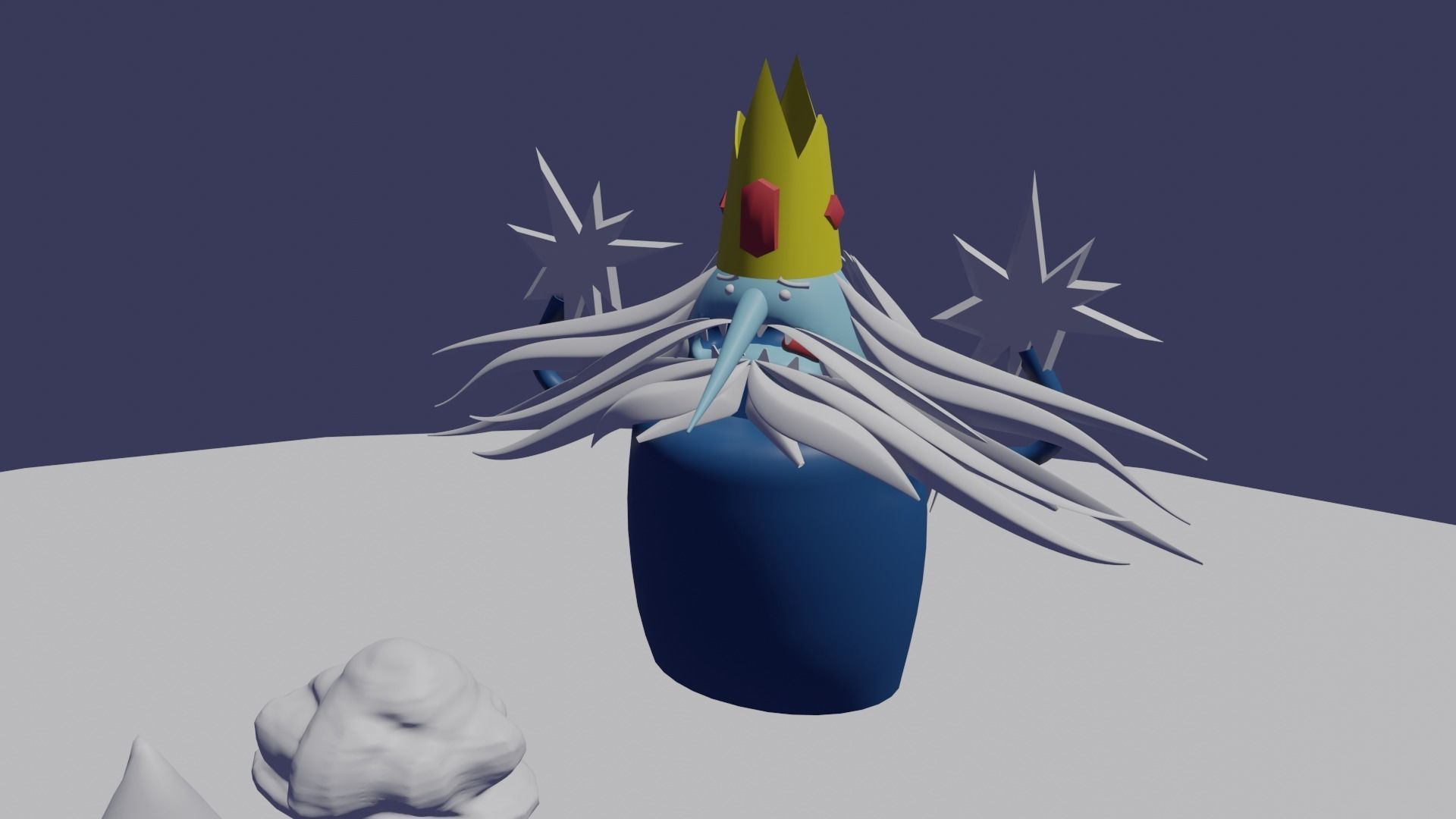 Ice kingdom and Ice king Low-poly 3D model_17