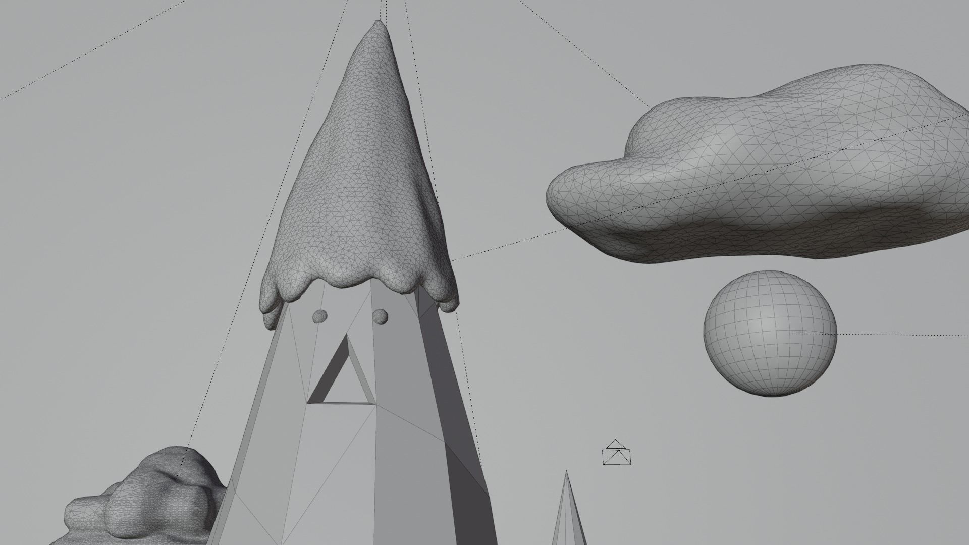 Ice kingdom and Ice king Low-poly 3D model_7