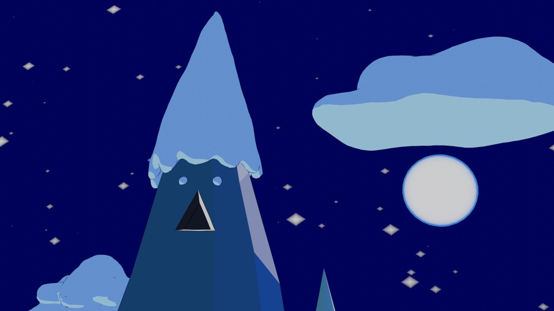 Ice kingdom and Ice king Low-poly 3D model_6