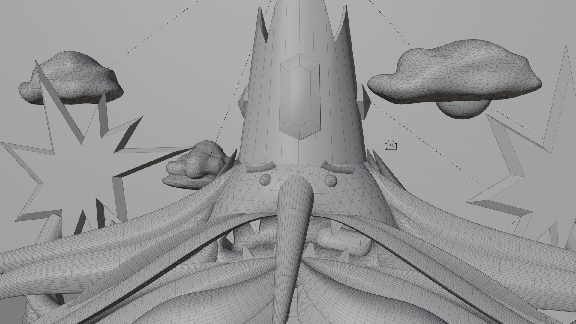 Ice kingdom and Ice king Low-poly 3D model_3