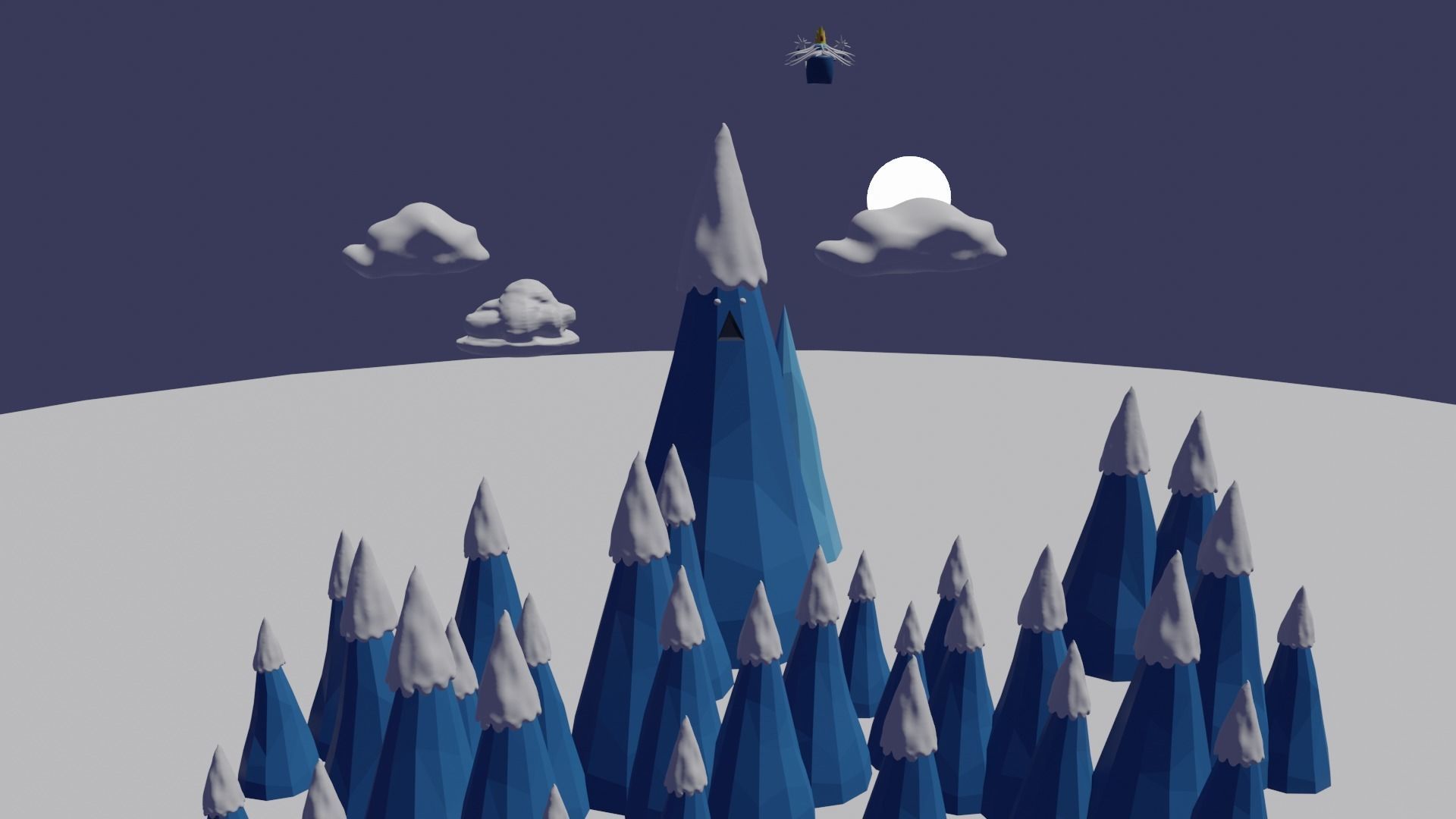 Ice kingdom and Ice king Low-poly 3D model_16