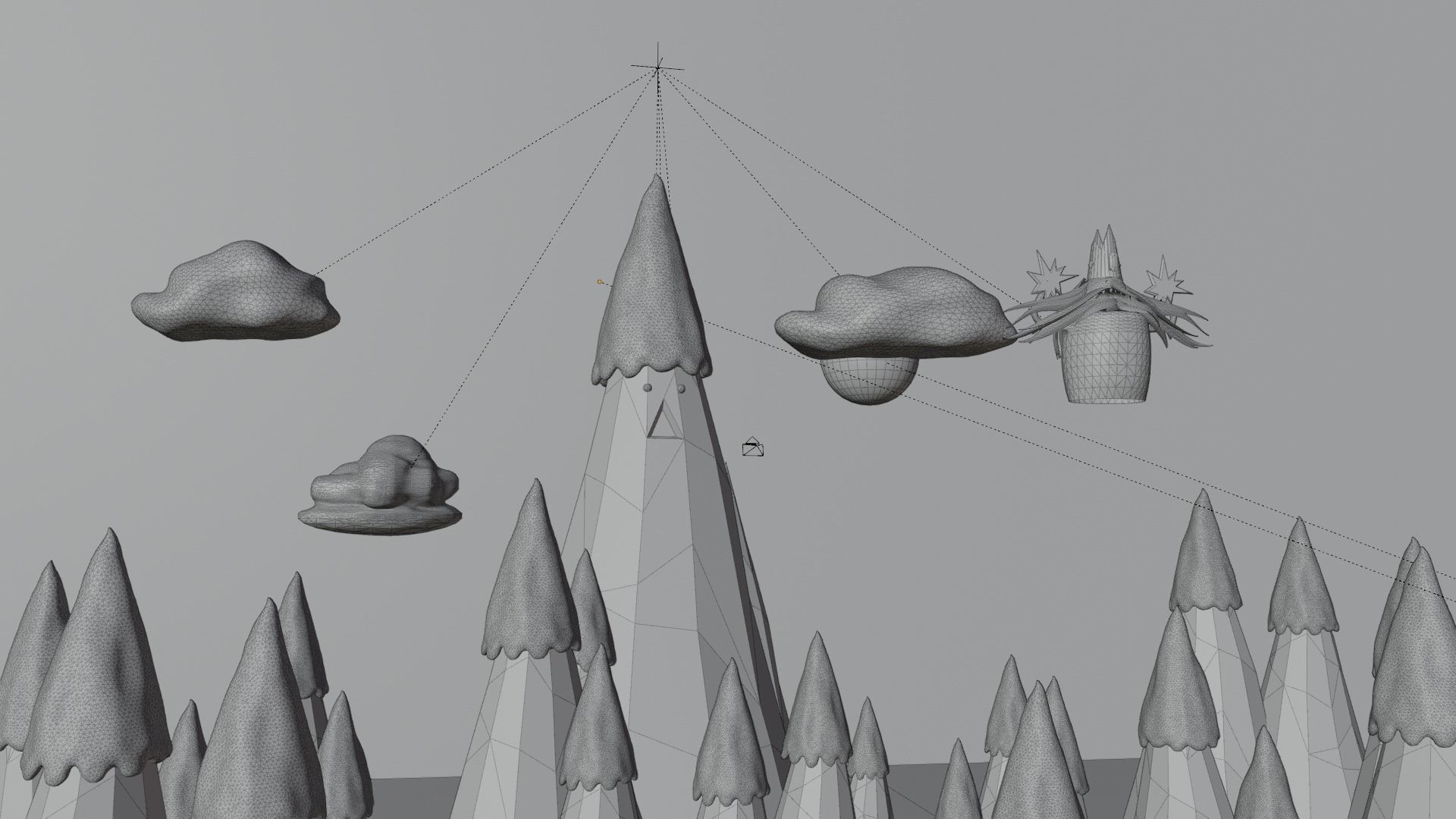 Ice kingdom and Ice king Low-poly 3D model_11