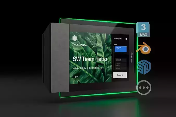 Meeting Room Scheduling System - RoomWizard by Steelcase Low-poly 3D model