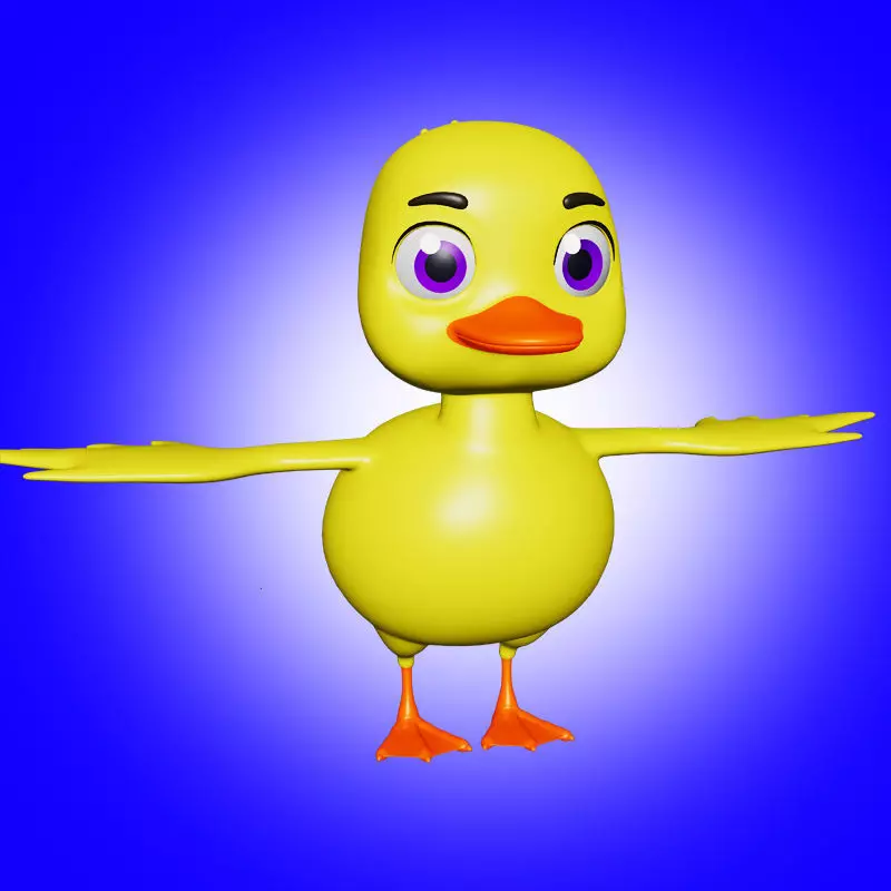 Duck 3d model Cartoon style high quality Low-poly 3D model