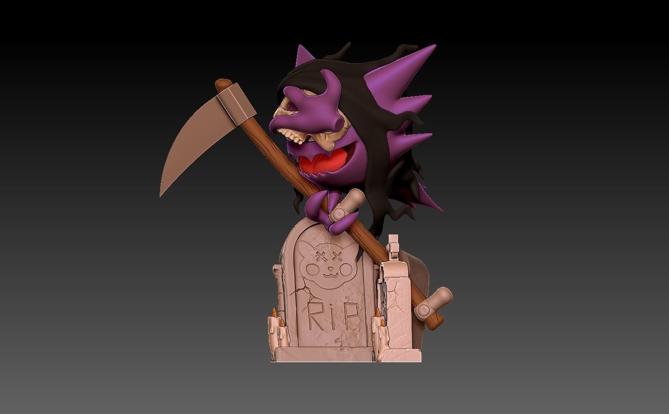 pokemon haunter halloween  3D print model_7
