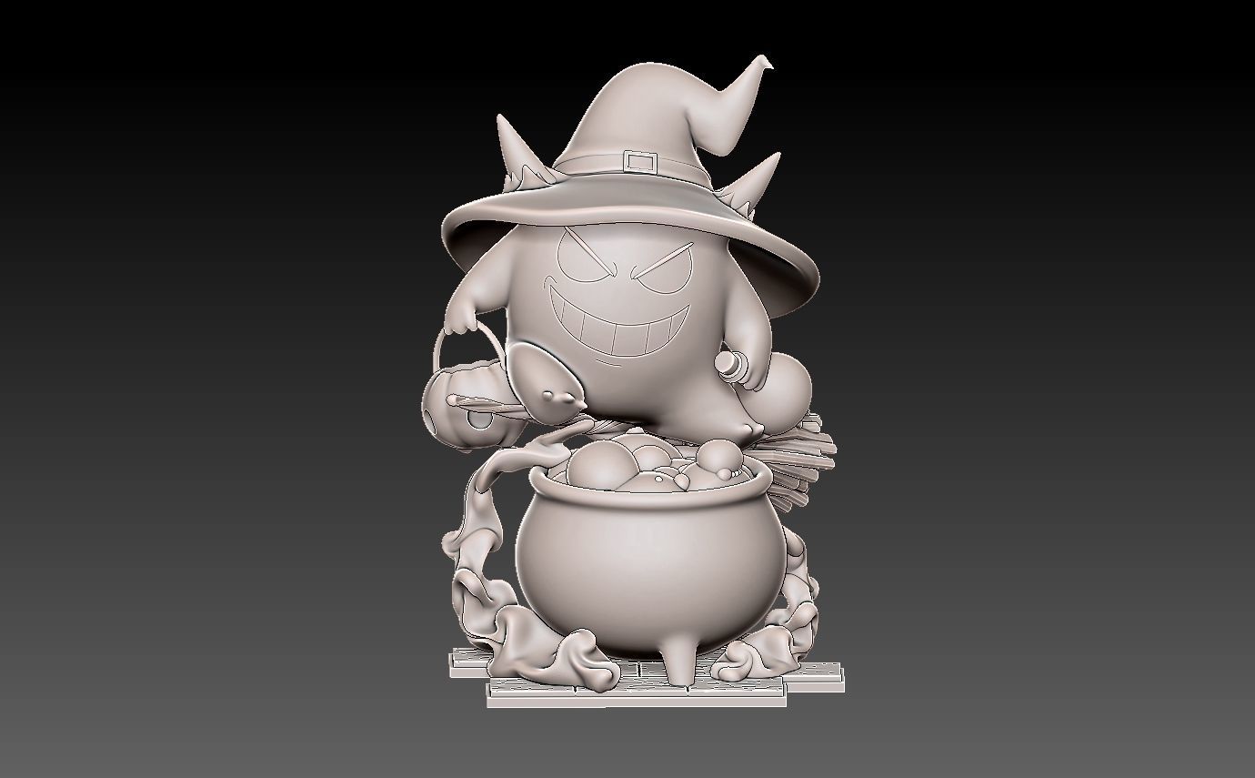pokemon gengar halloween 2022 3D print model_3