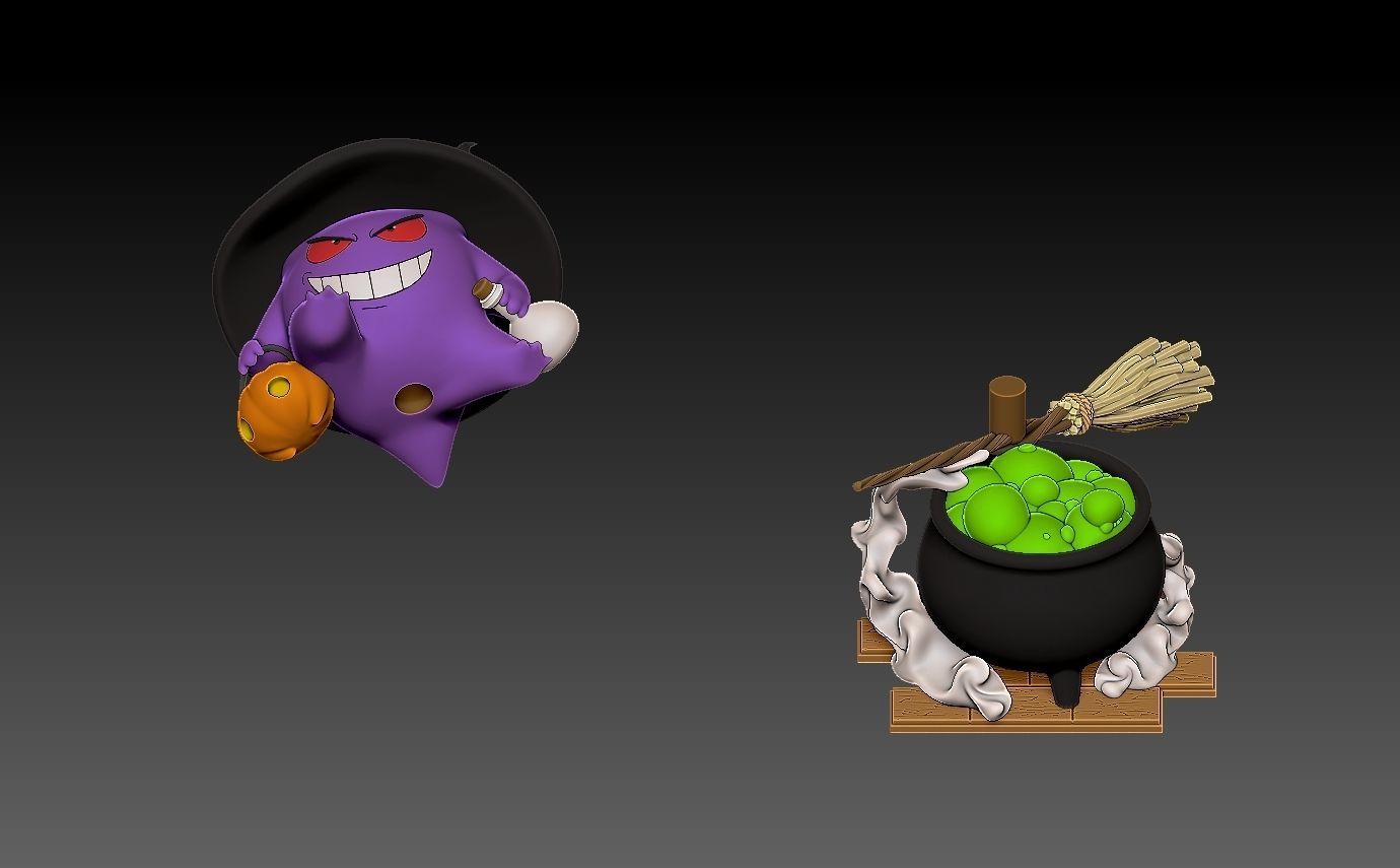 pokemon gengar halloween 2022 3D print model_4