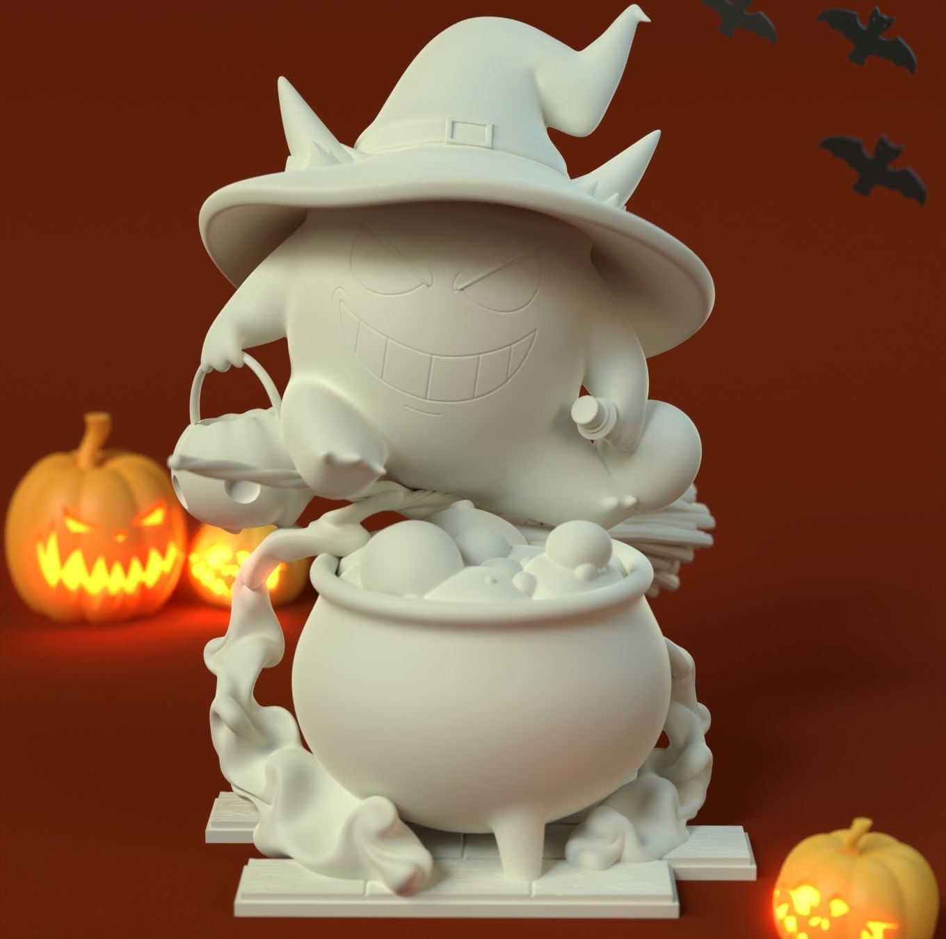 pokemon gengar halloween 2022 3D print model_1