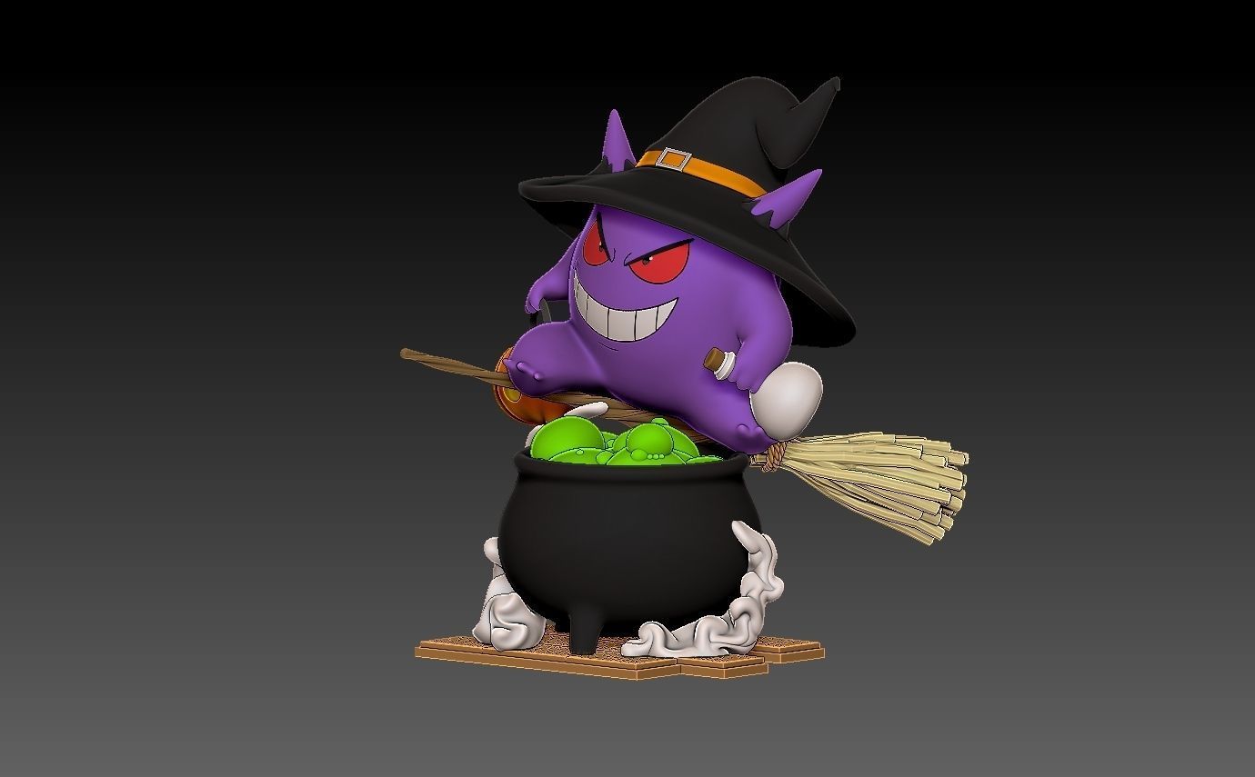 pokemon gengar halloween 2022 3D print model_6