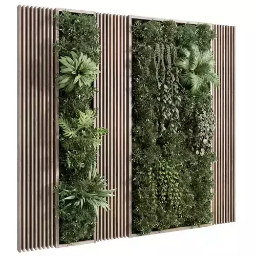 Vertical graden wooden frame wooden wall decor