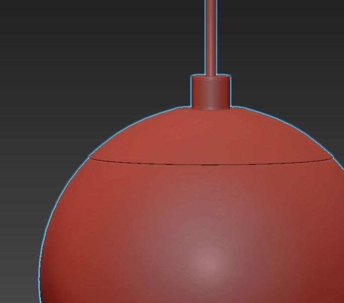 OXFORD gold pendant light with glass globe 3D model_3