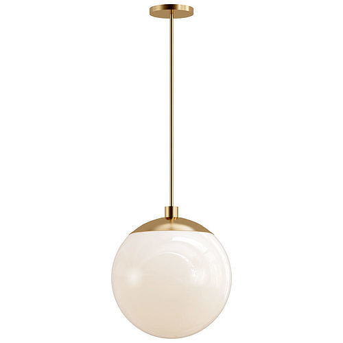OXFORD gold pendant light with glass globe 3D model