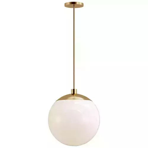 OXFORD gold pendant light with glass globe 3D model