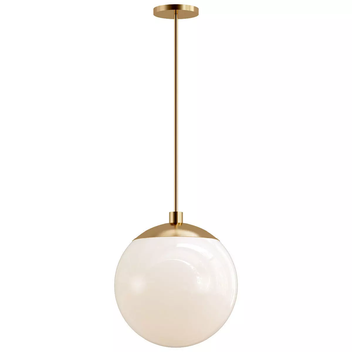 OXFORD gold pendant light with glass globe 3D model_0