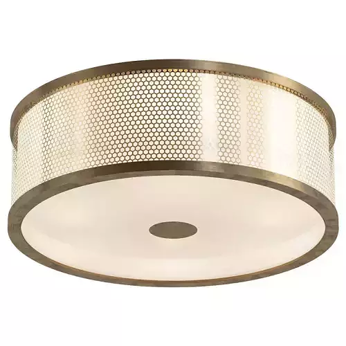 ARCADE ceiling light with brass finish and perforated glass