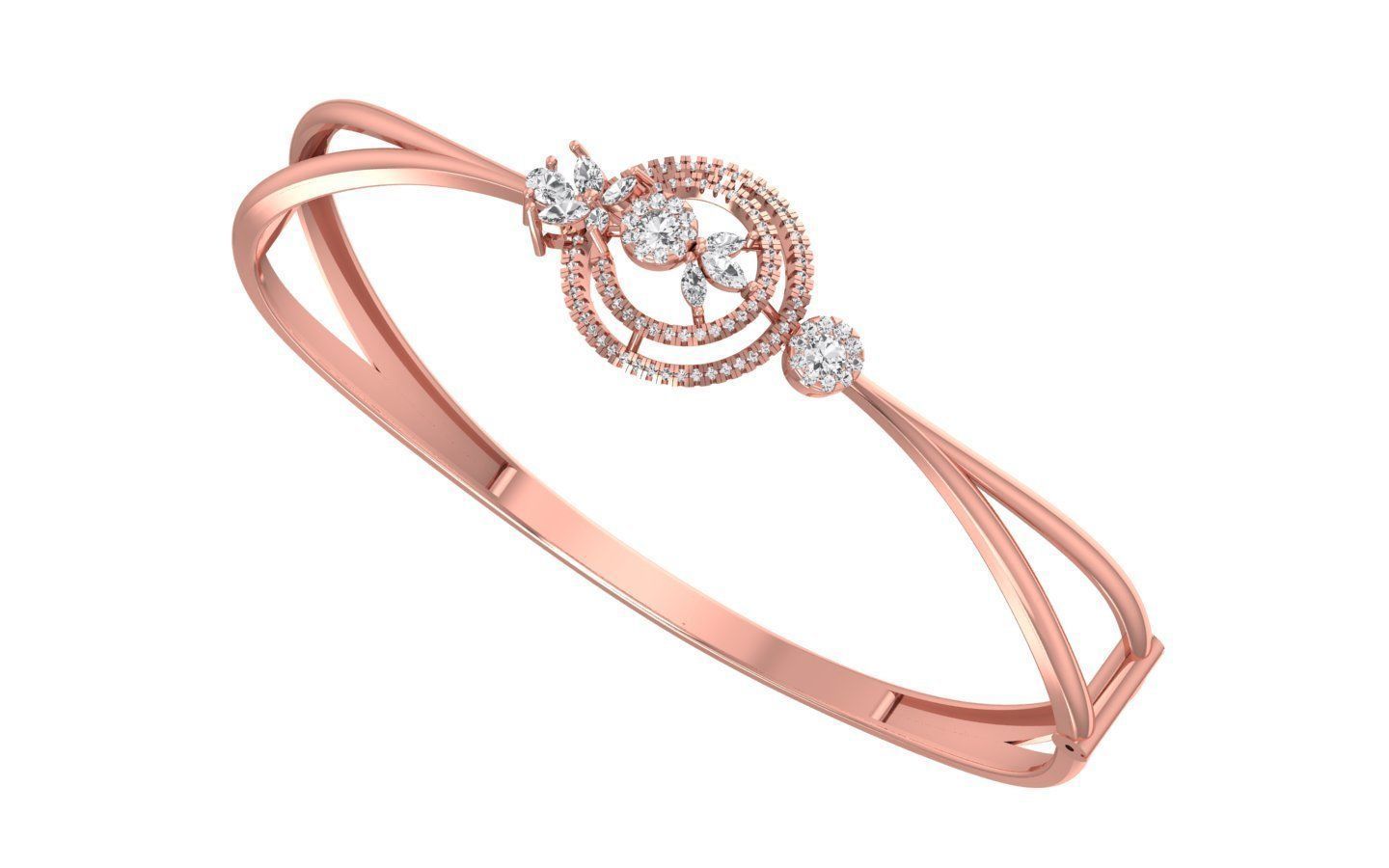 Women Bracelet 3dm STL OBJ FBX Renders details 3D print model_1