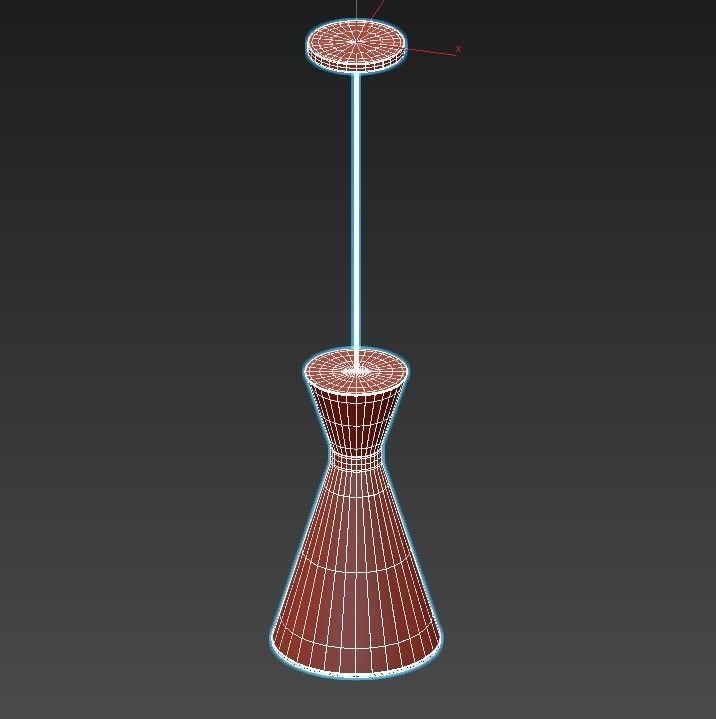 PENDANTS pendant light with gold accents 3D model_2