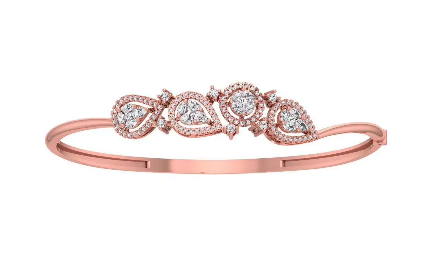 Women Bracelet 3dm STL OBJ FBX Renders details 3D print model_0