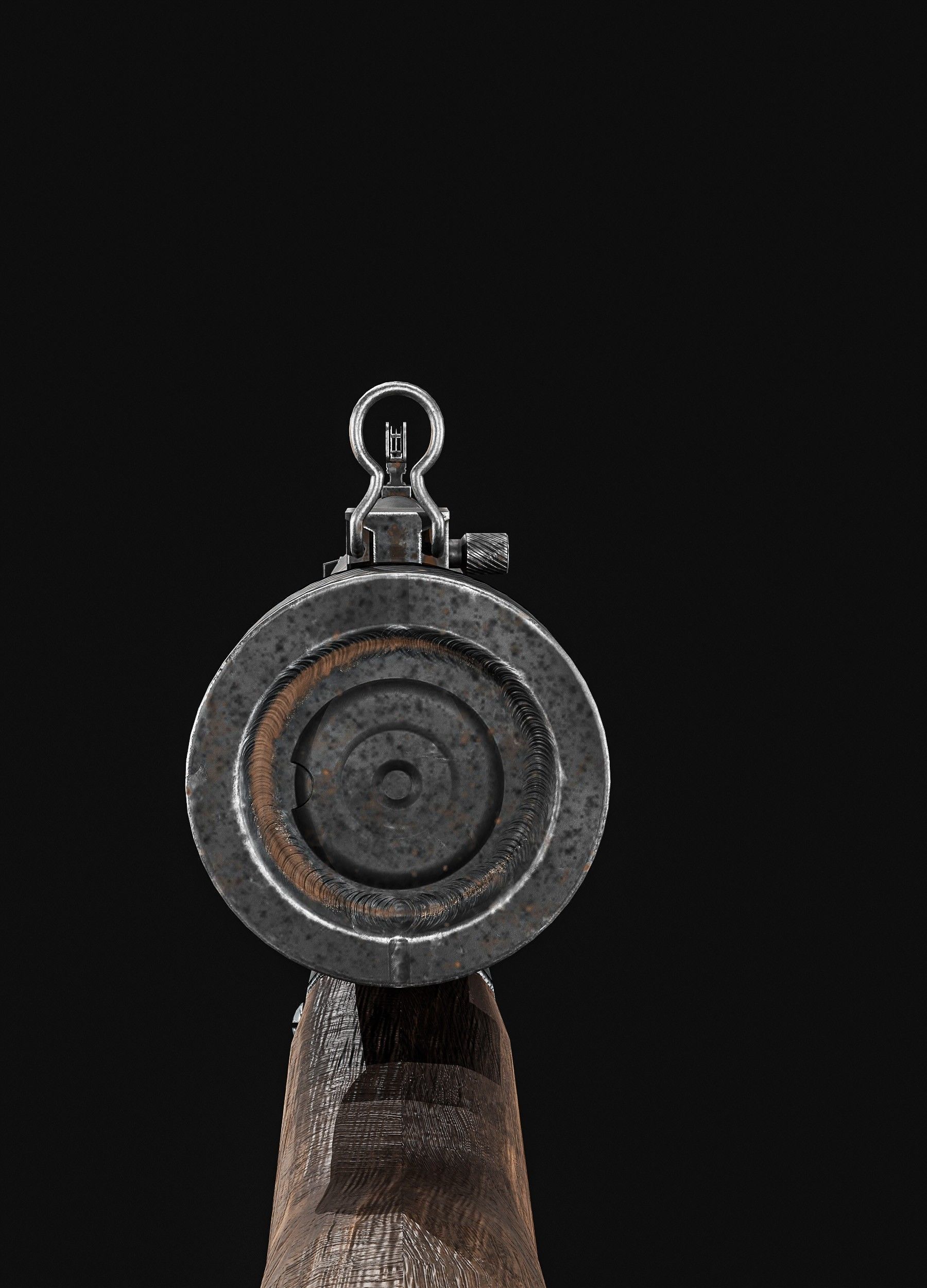 Japanese  Type 1 Nambu Sub Machine Gun  Low-poly 3D model_15