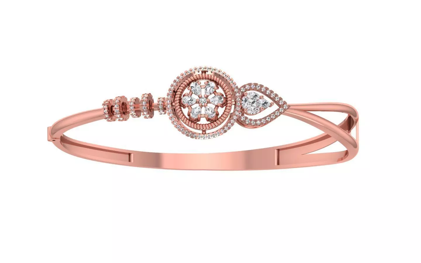 Women Bracelet 3dm STL OBJ FBX Renders details 3D print model_0